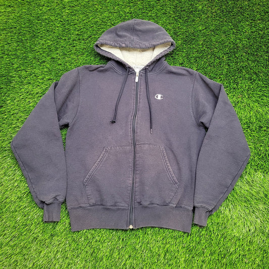 Champion Hoodie Jacket Small 20x24 Baggy Sun-Faded Blue