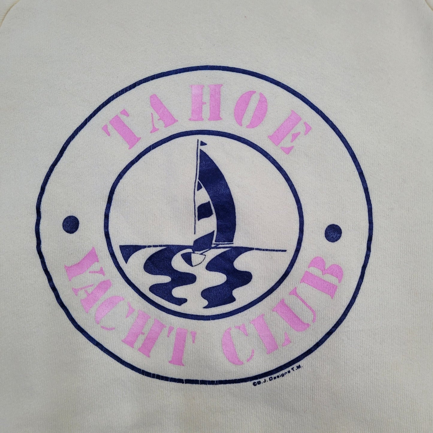 Vintage Yacht Club Sweatshirt Womens Large 21x34 Tahoe USA