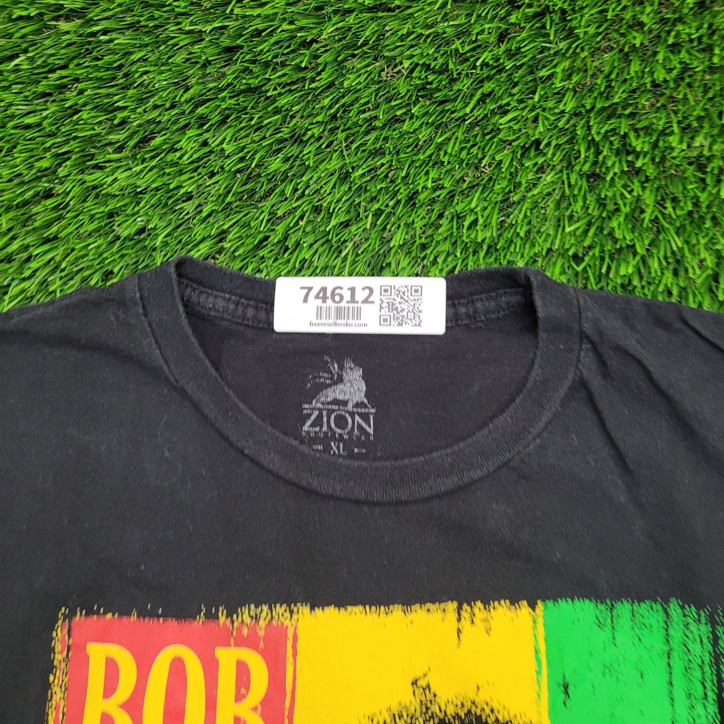 Bob-Marley Shirt Womens XL 21x27 Reggae Black