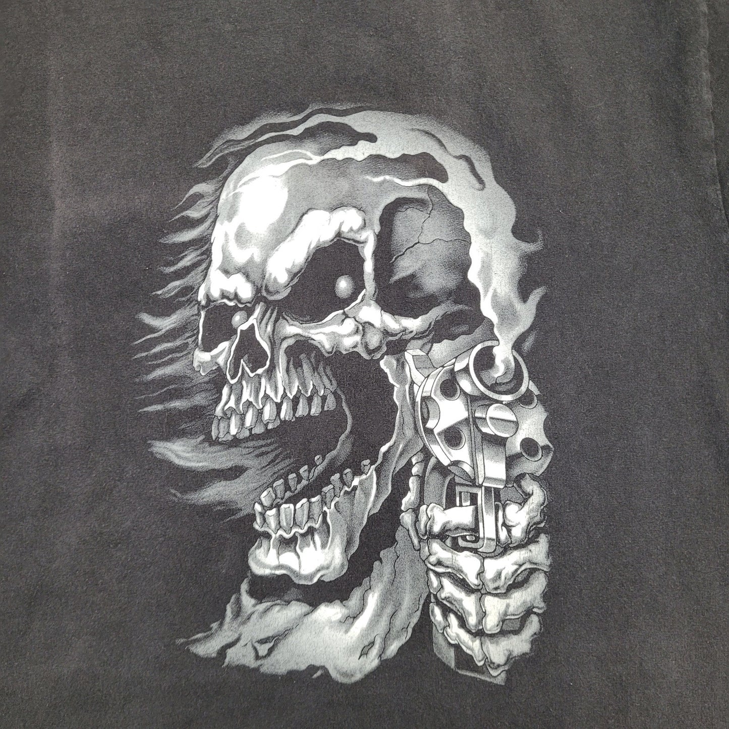 Vintage Y2K Skull Biker Shirt 2XL 25x30 Freebird Motorcycles