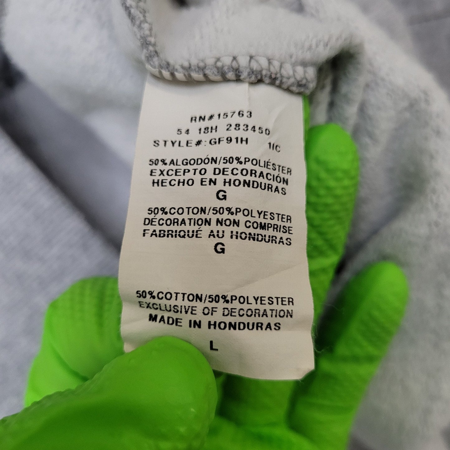 Champion Zip Hoodie Large 24x26 Gray