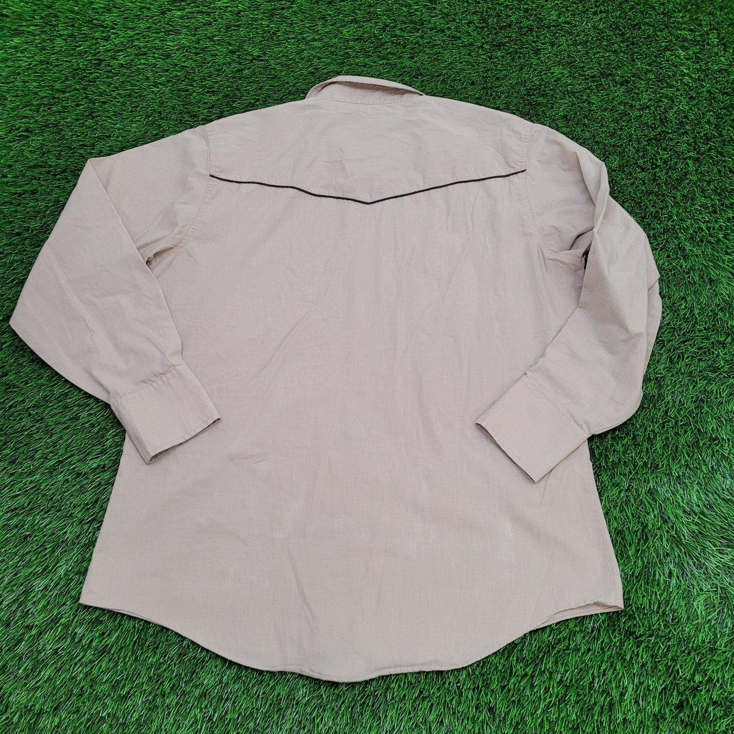 Ely-Cattleman Pearl-Snap Shirt Large 23x31 Baggy Yoke