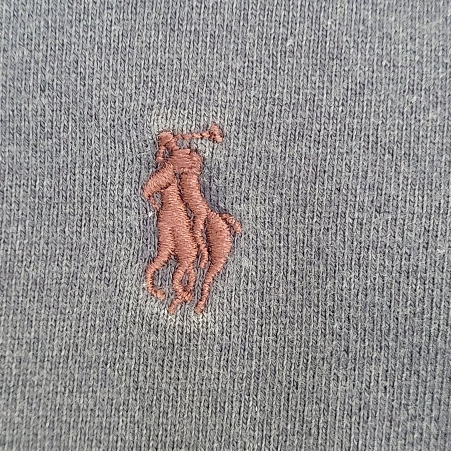 Vintage Ralph-Lauren Hoodie Large 24x26 Blue Gray Embroidery