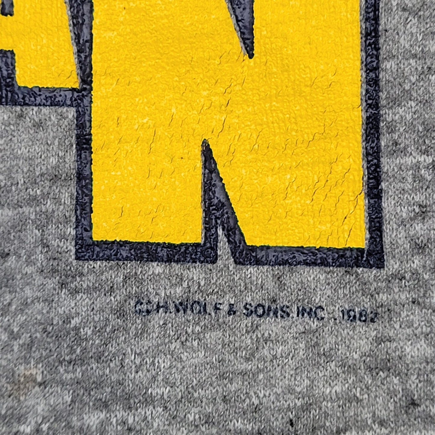 Vintage University-of Michigan Sweatshirt Medium 21x25 Gray