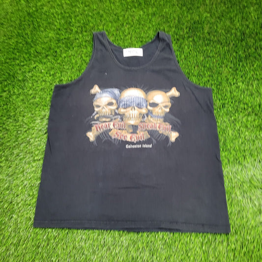 Vintage Skull Tank-Top XL 24x29 Black