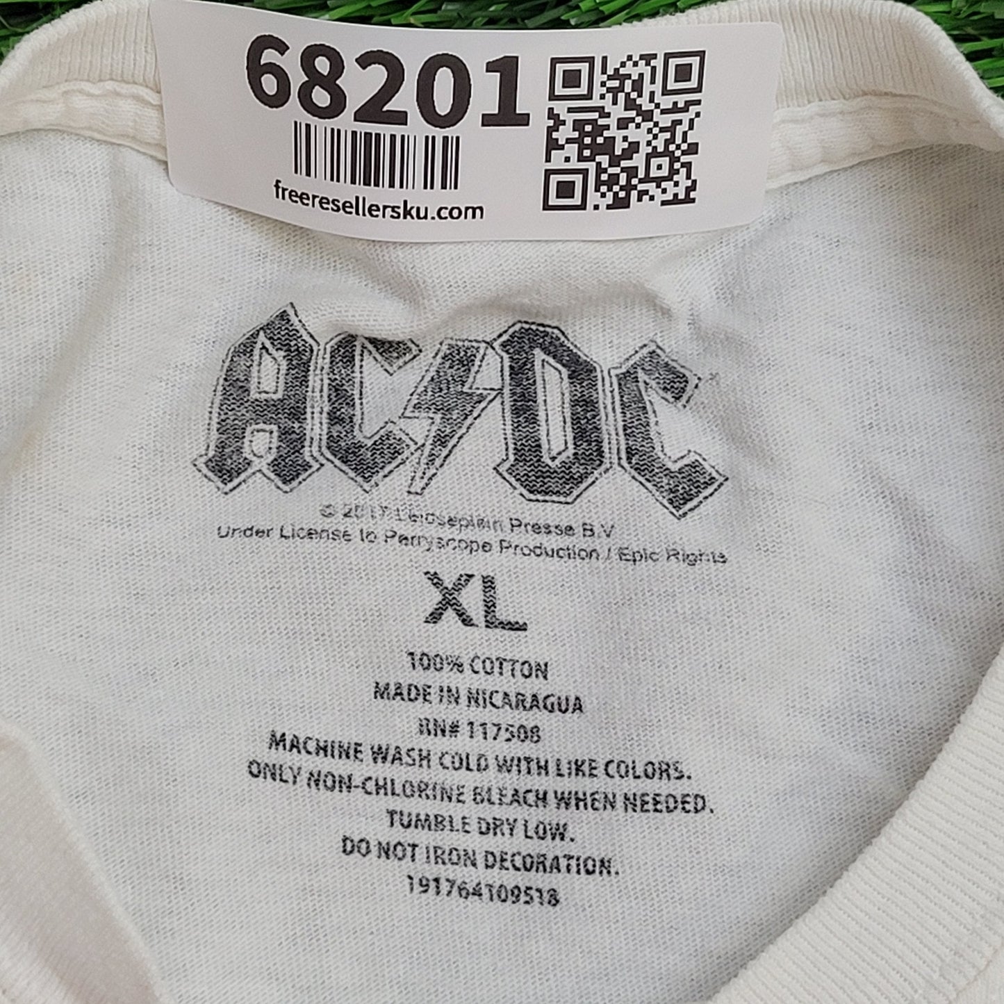 ACDC Back-In-Black Shirt Womens XL 24x24 Boxy Baggy