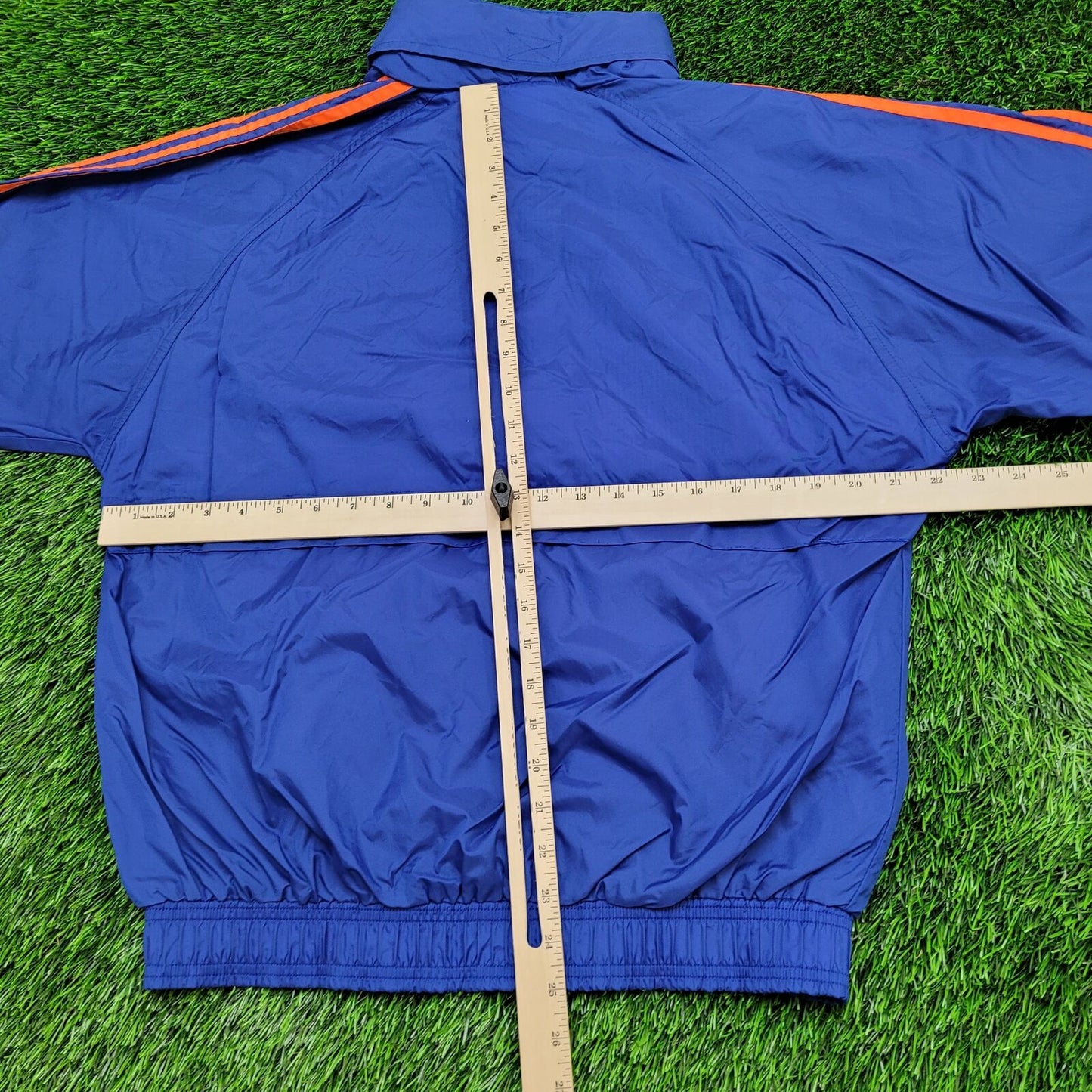 ADIDAS Windbreaker Jacket Small 22x25 Blue