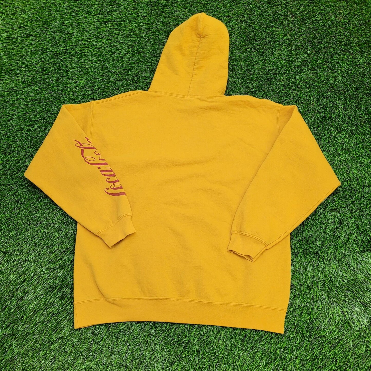 Coca-Cola Hoodie Large 22x25 Yellow