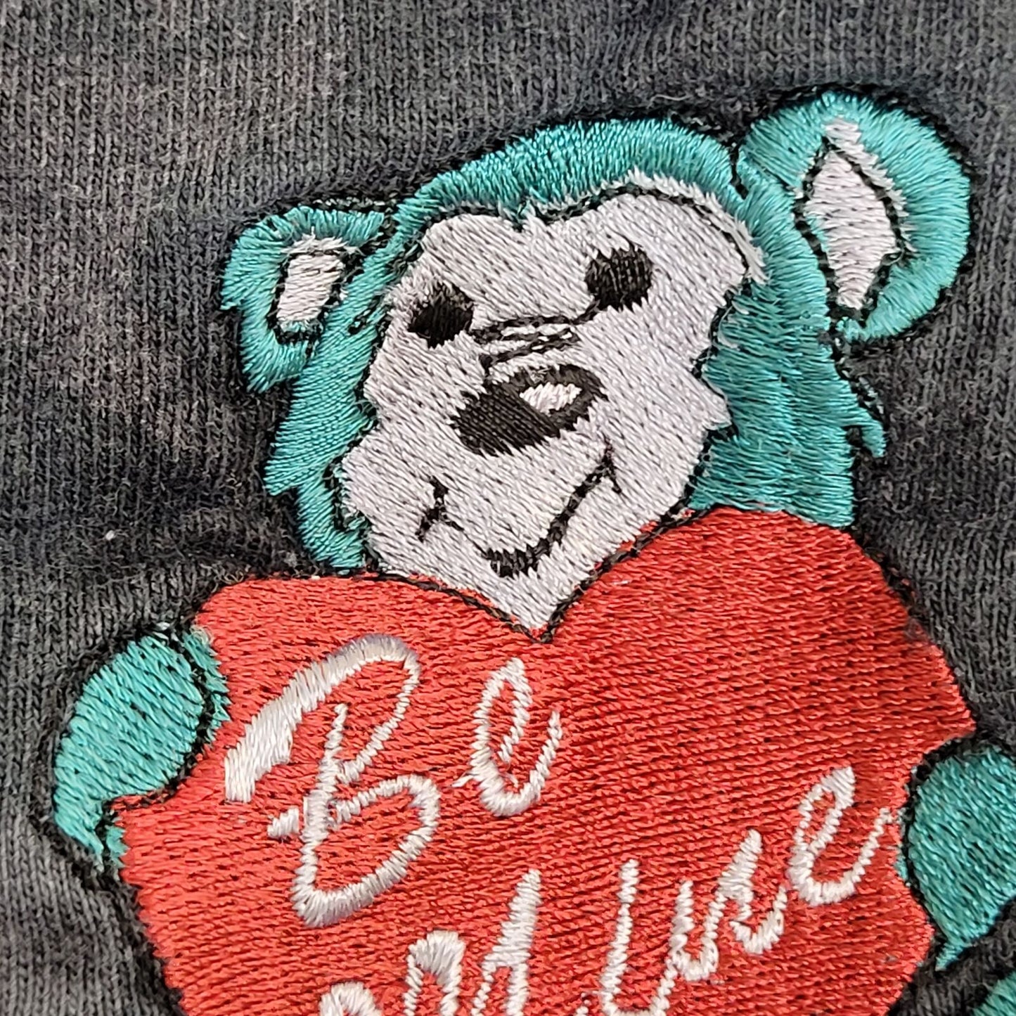 Vintage Teddy-Bear Love Shirt 2XL 24x28 Black Gray