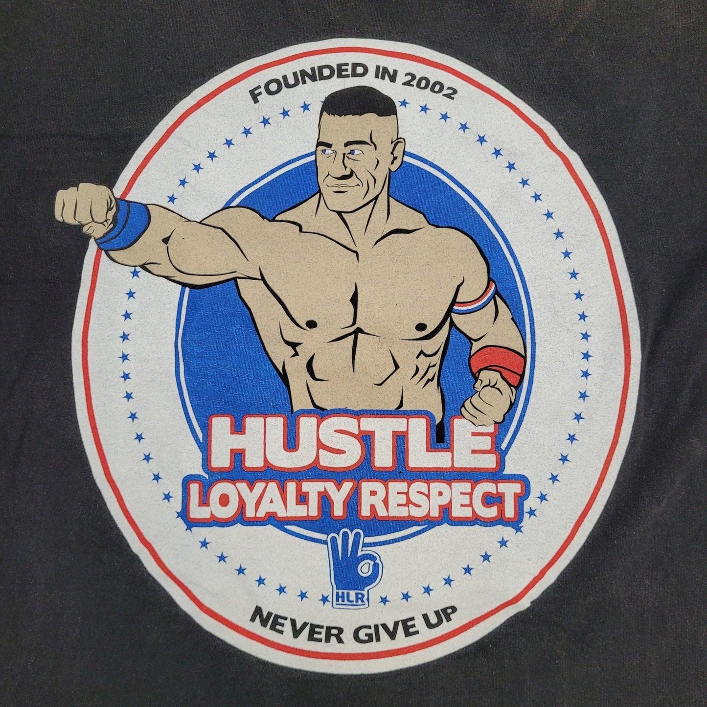 WWE John-Cena Hustle Wrestling Shirt Small 18x25 Black