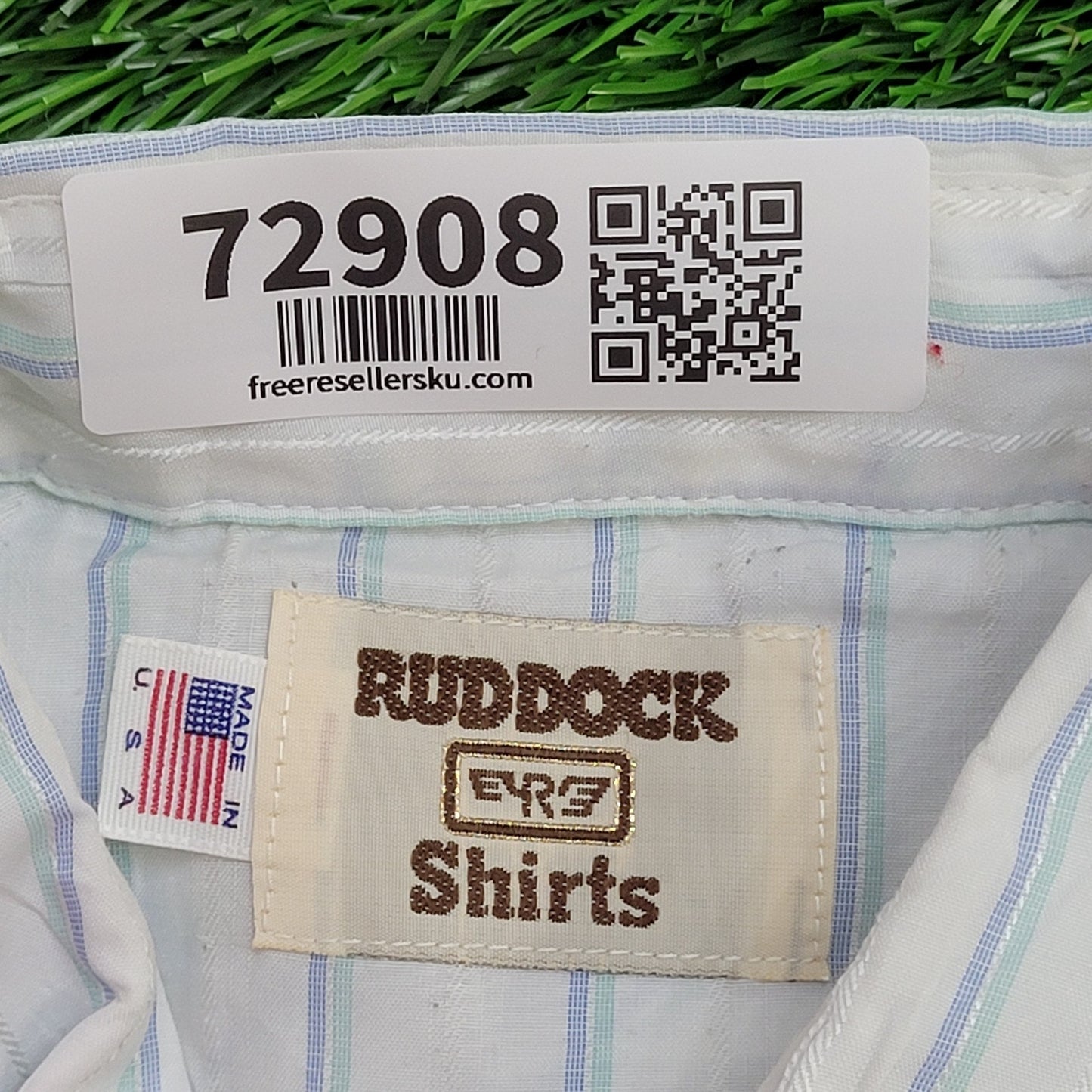 Vintage Ruddock Pearl Snap Shirt Large 22x31 Striped USA