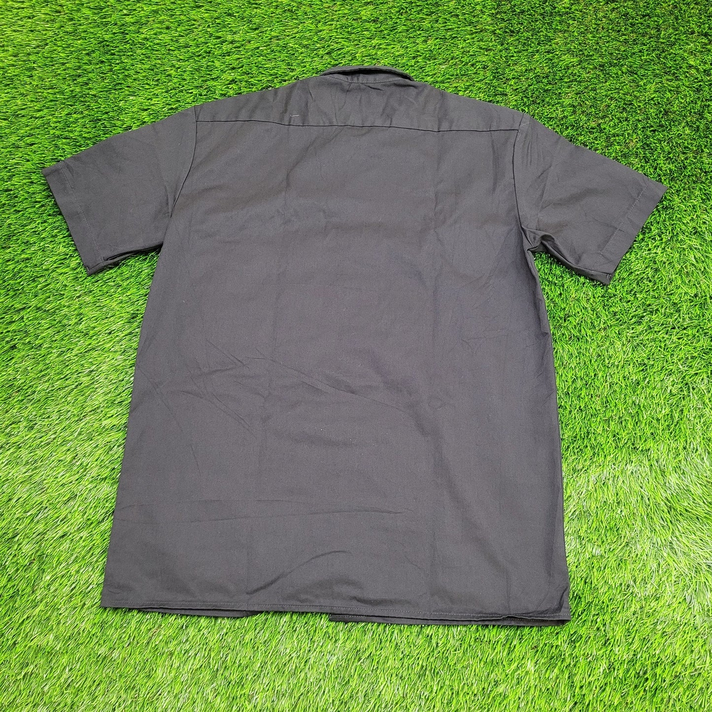 Dickies Button Shirt Medium 22x30 Black Extra-Baggy