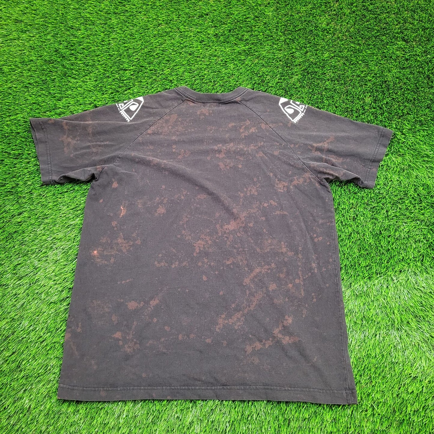 Bleached Splatter Raglan Shirt 23x28 Black