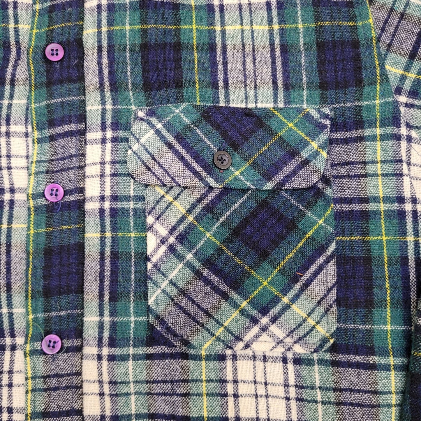 Vintage Sierra-Madre Shadow Plaid Shirt Large 23x30 Wool