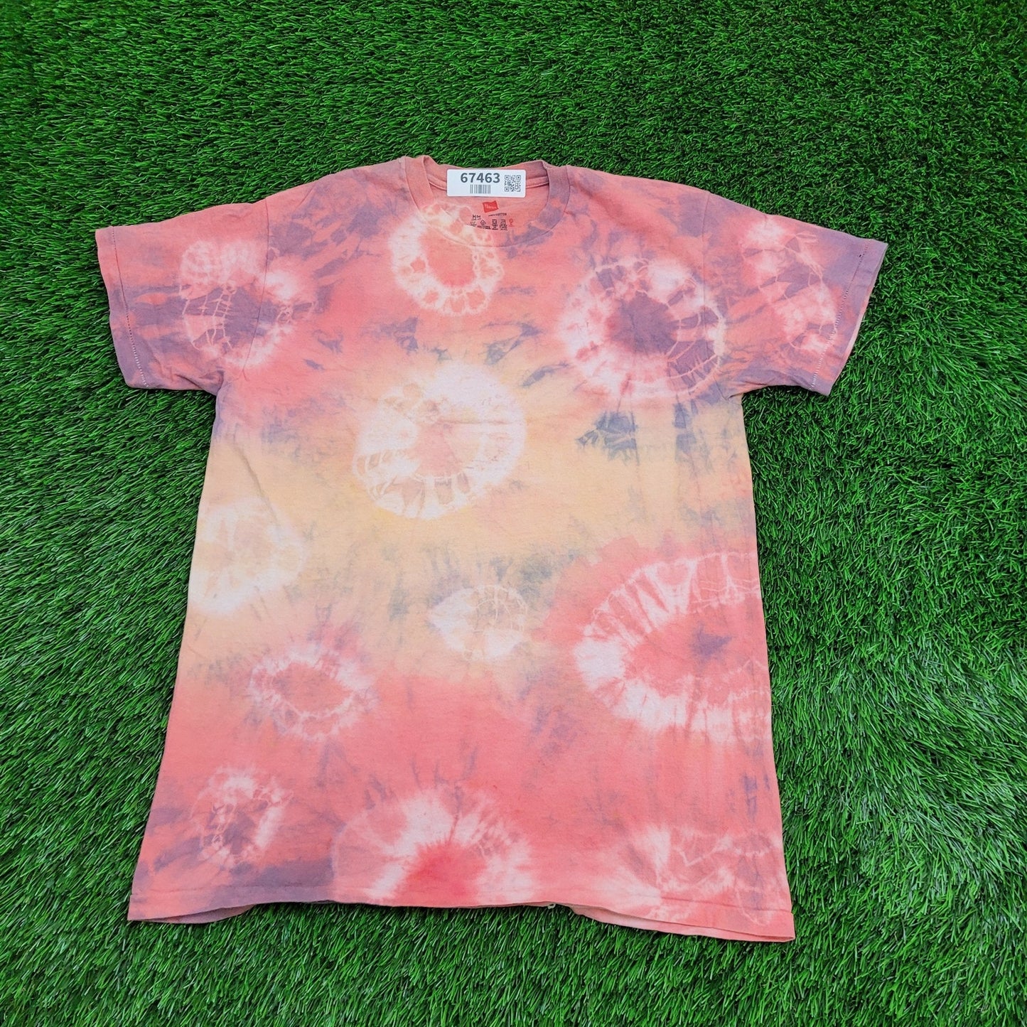 Vintage Tie-Dye Shirt Womens Medium 18x26 Pink Yellow