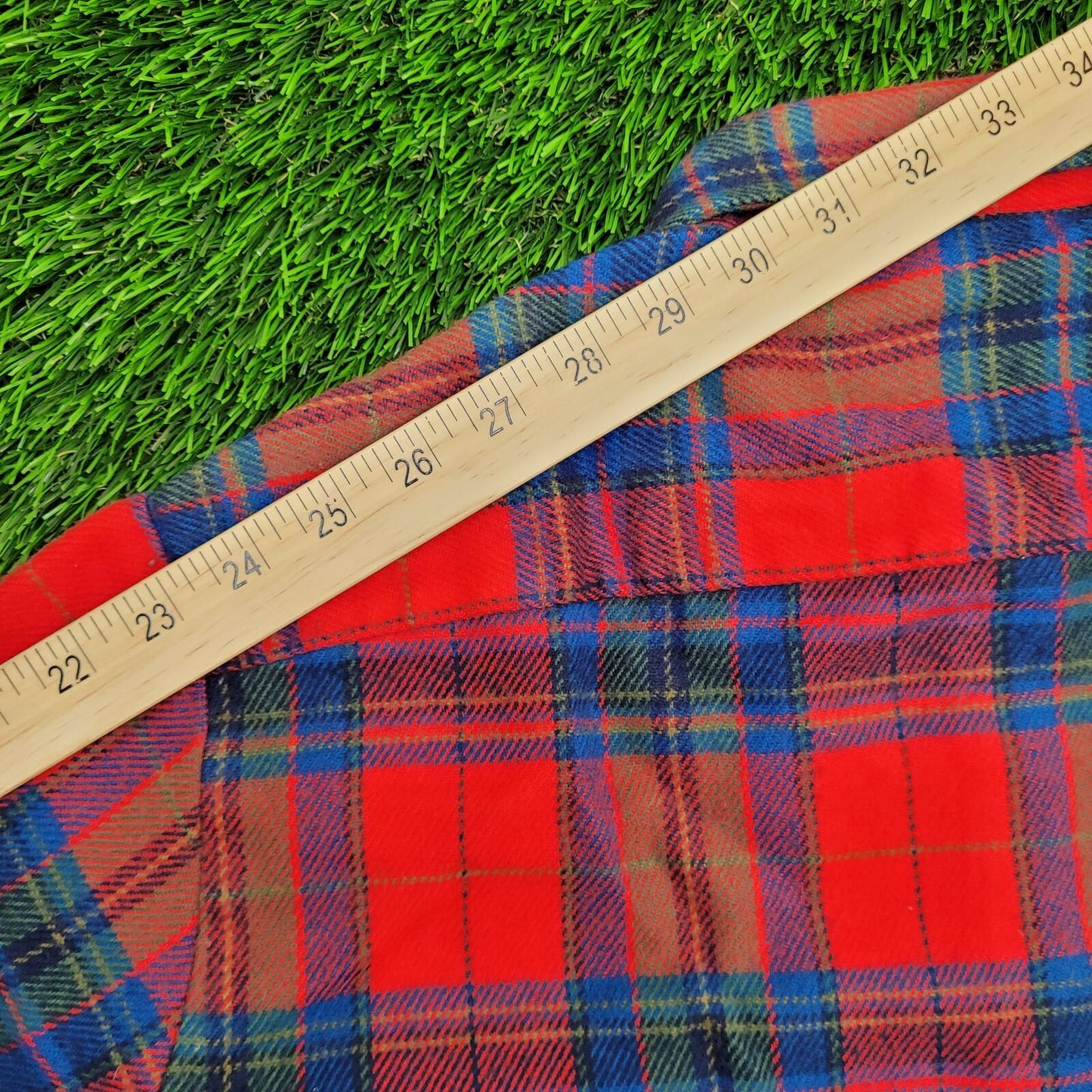 Vintage Trails-End Plaid Shirt Medium 22x30 Red