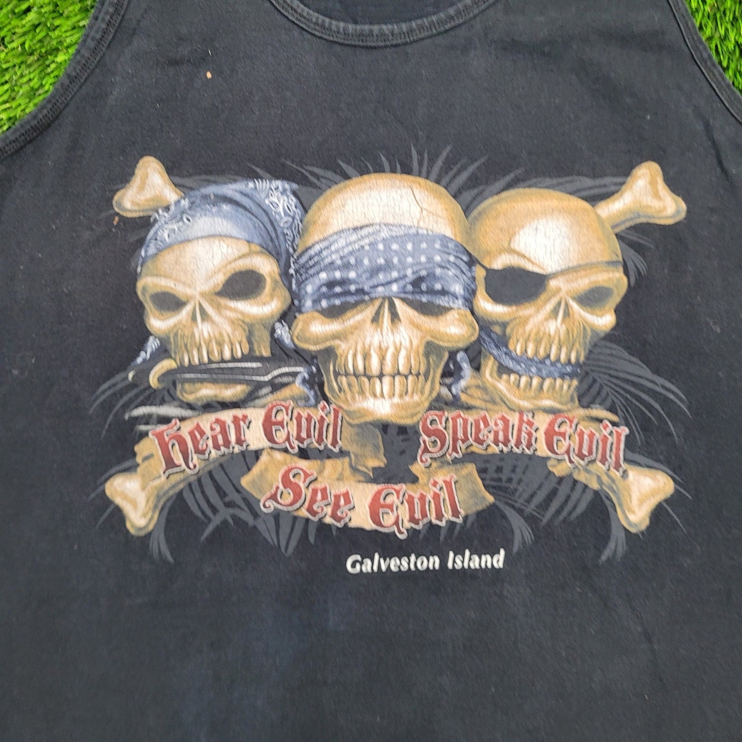 Vintage Skull Tank-Top XL 24x29 Black