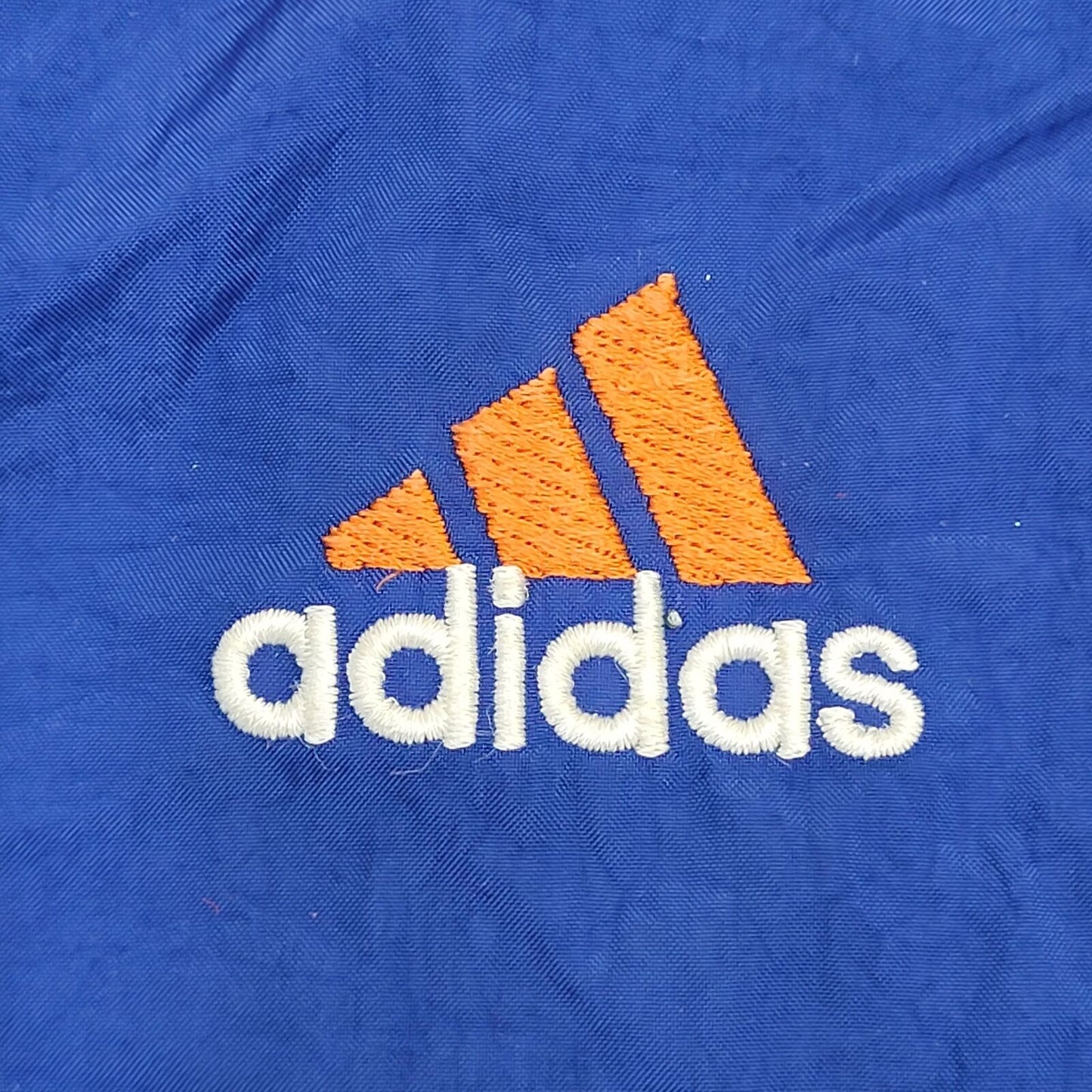 ADIDAS Windbreaker Jacket Medium 22x24 Blue Cropped