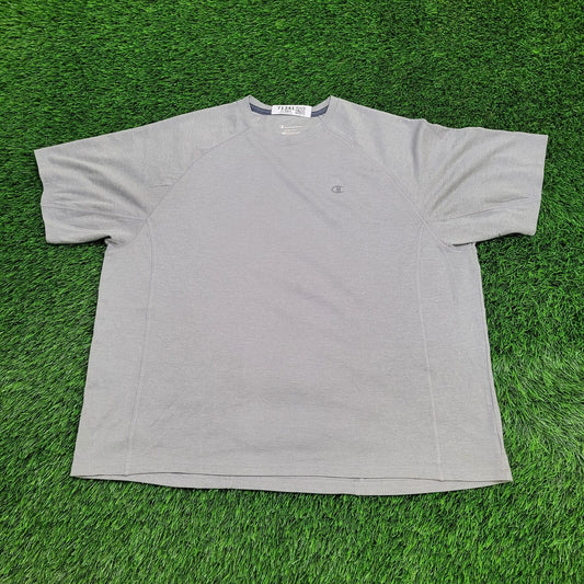 Champion Shirt 2XL 26x27 Gray Script-Spellout