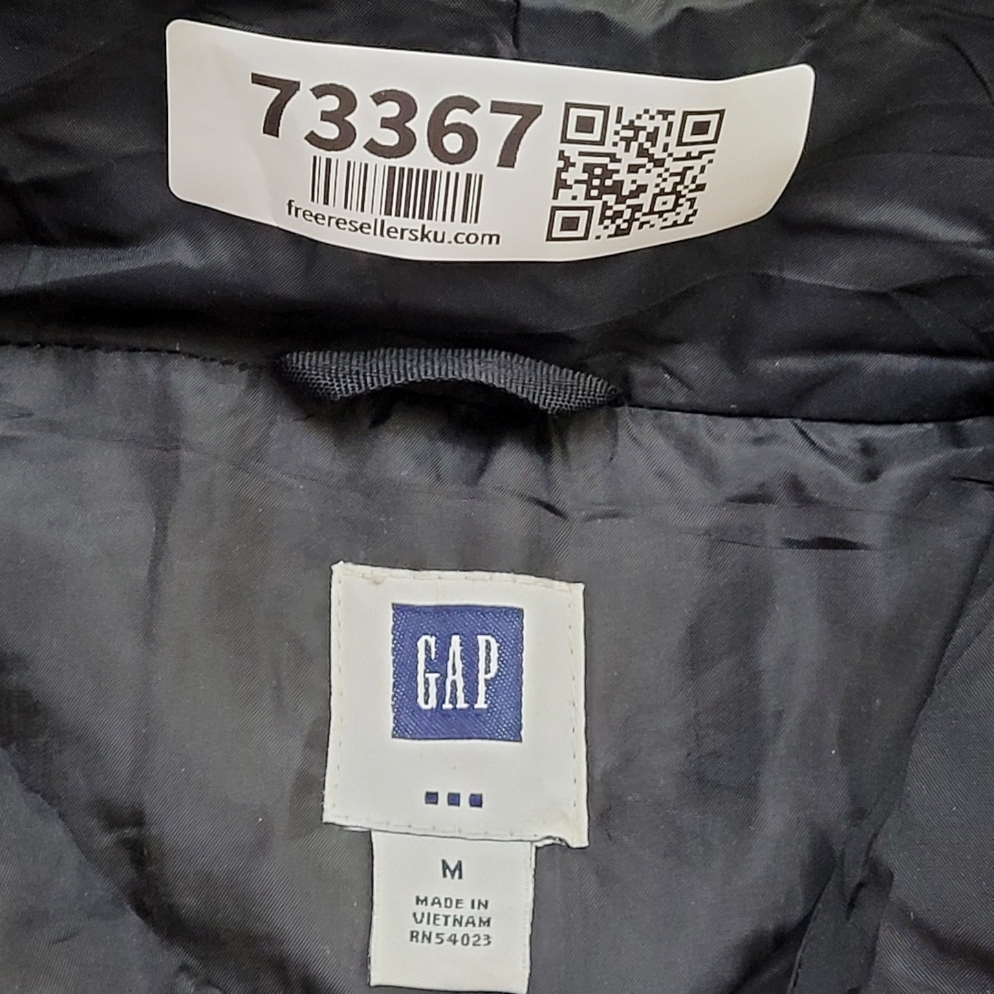 GAP Zip Puffer Vest Womens Medium 20x24 Black