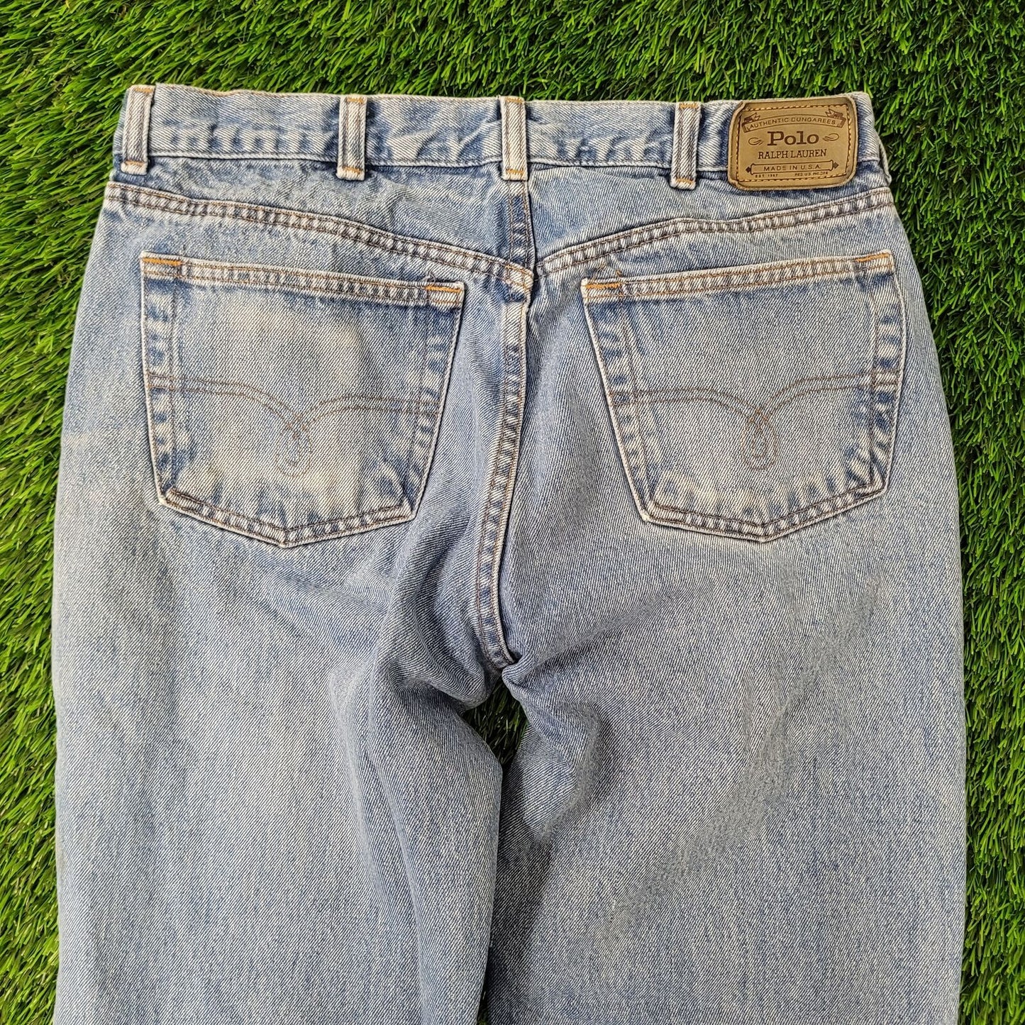 Vintage Ralph-Lauren Jeans 32x28 Faded Stonewash USA