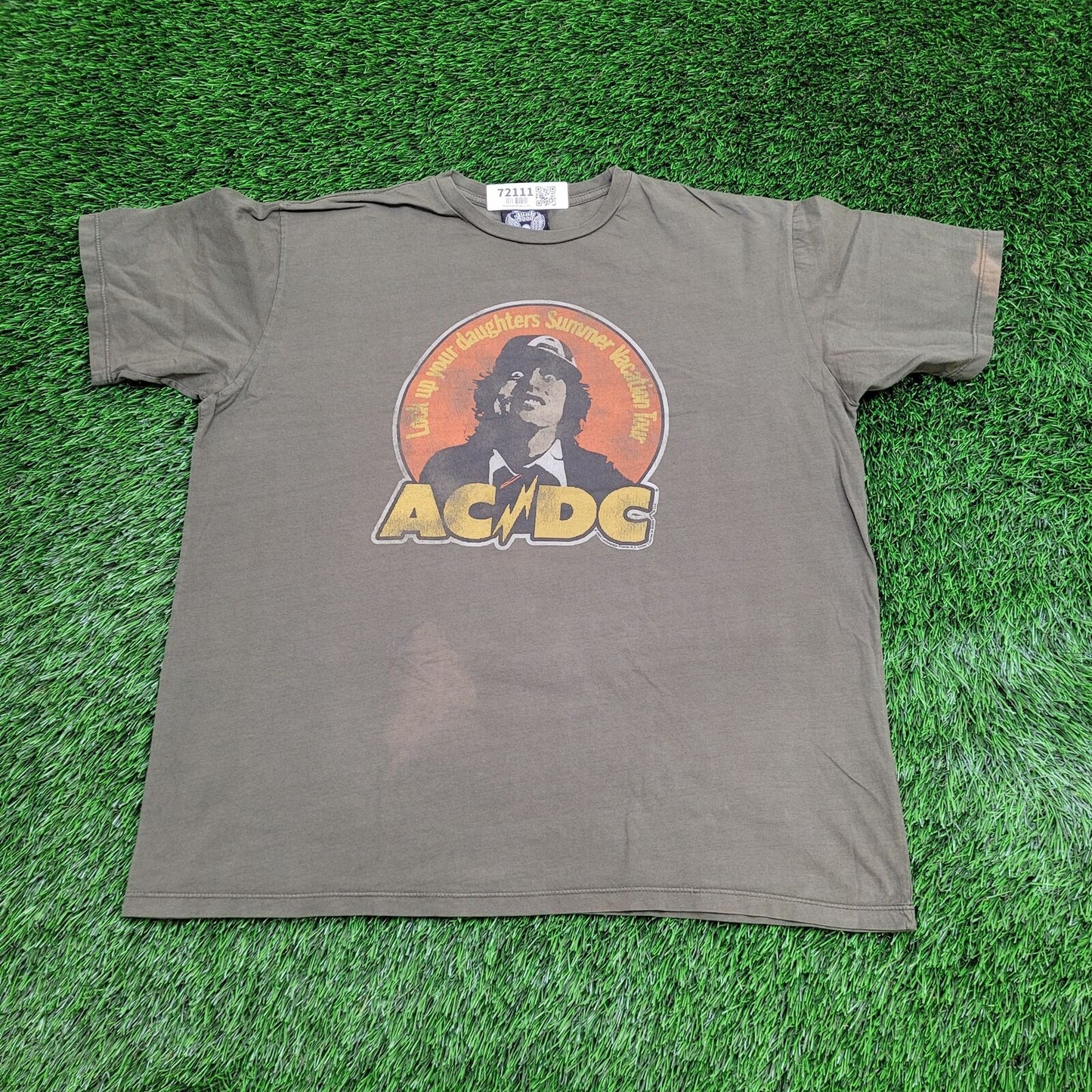 ACDC Rock-Band 2005 Shirt XL 23x25 Faded Green