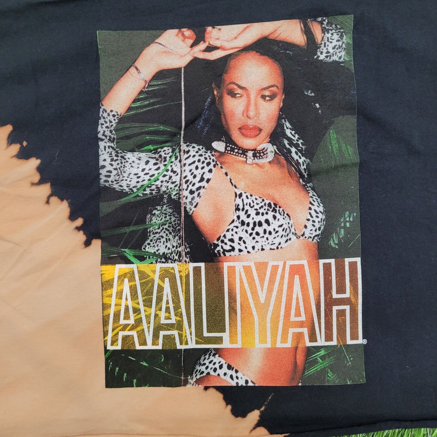 Aaliyah Crop-Top Shirt Womens Medium 21x16 Bleached