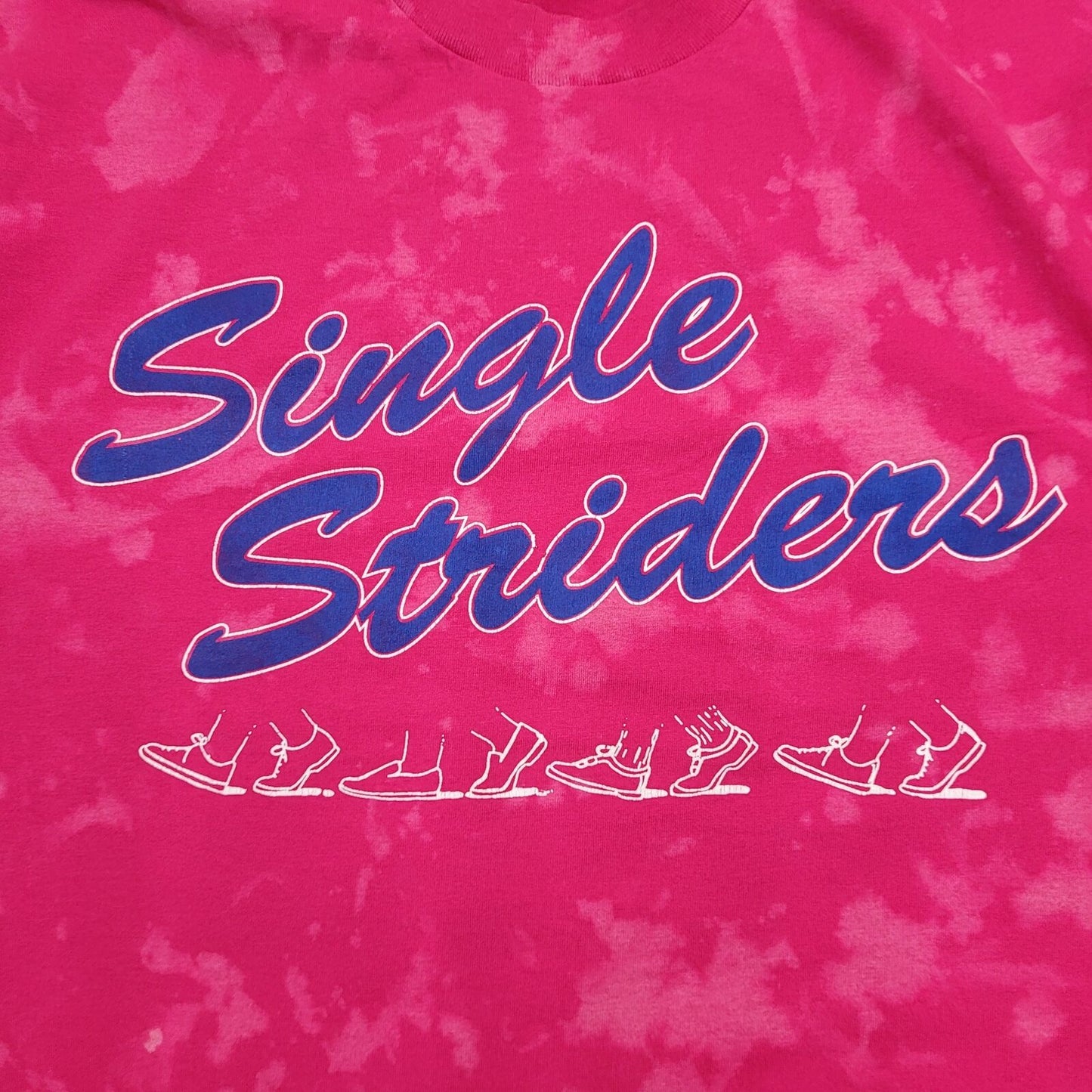 Vintage Single Striders Shirt Womens Large 21x25 Pink