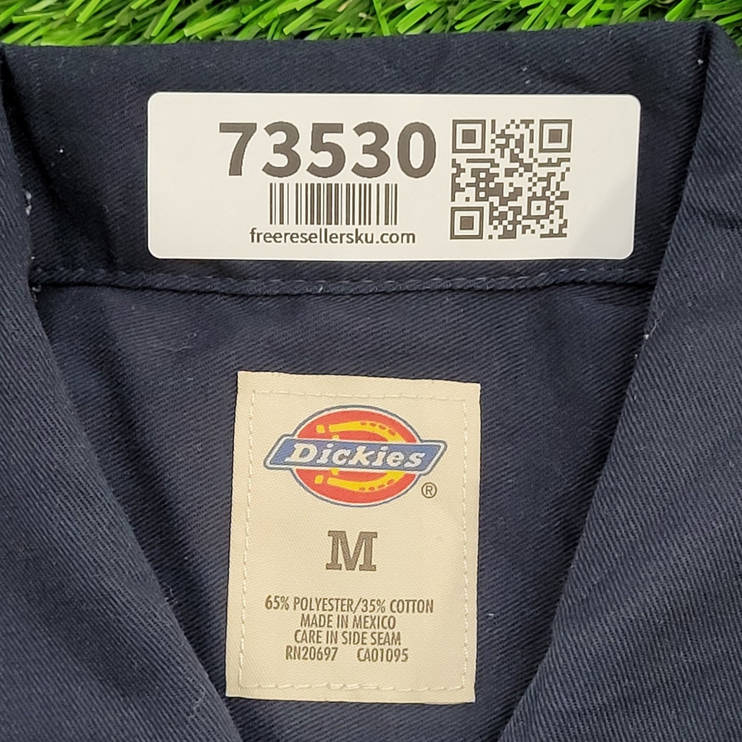 Dickies Baggy Button Shirt Medium 22x30 Navy-Blue