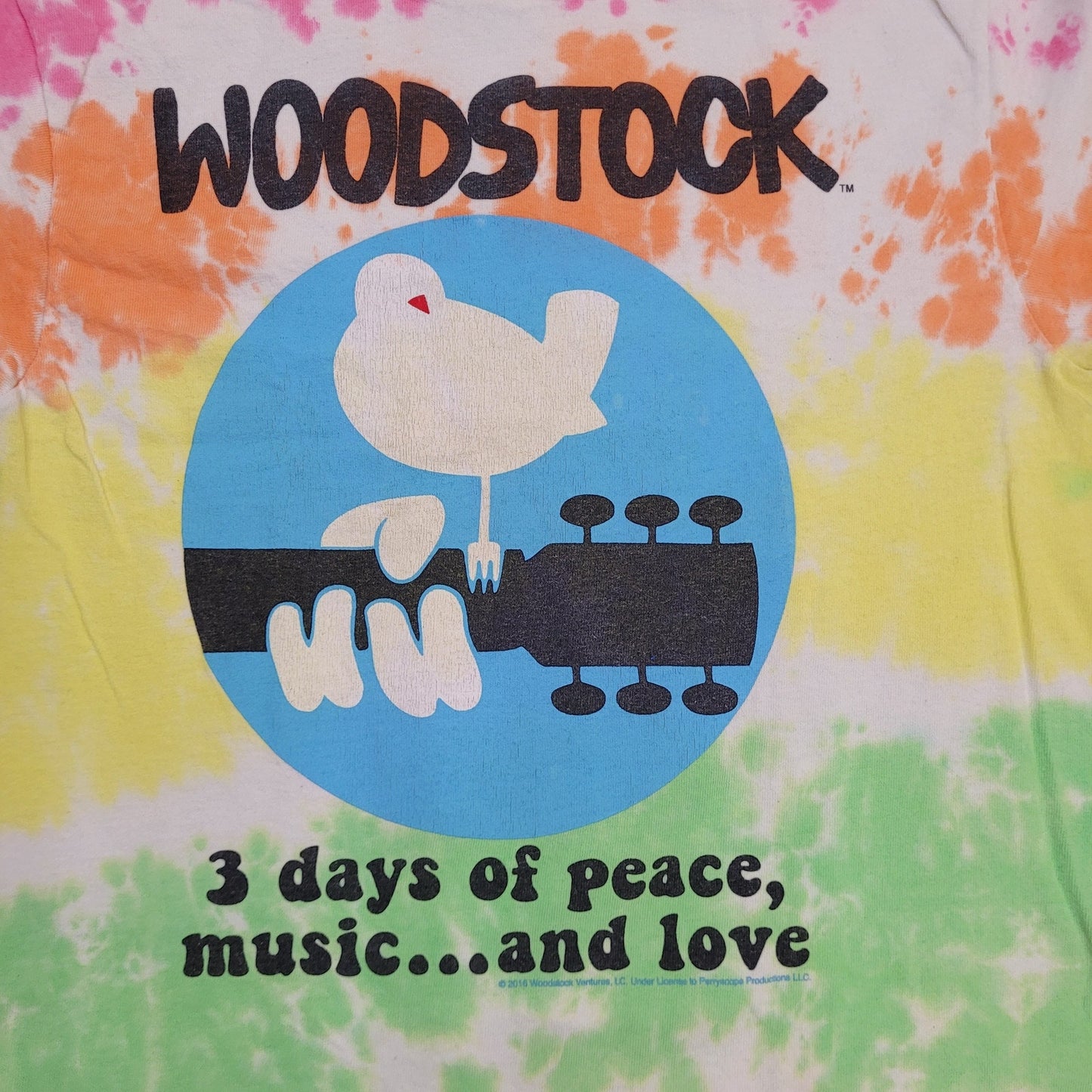 Woodstock Festival Shirt Womens Small 17x26 Ombre Tie-Dye