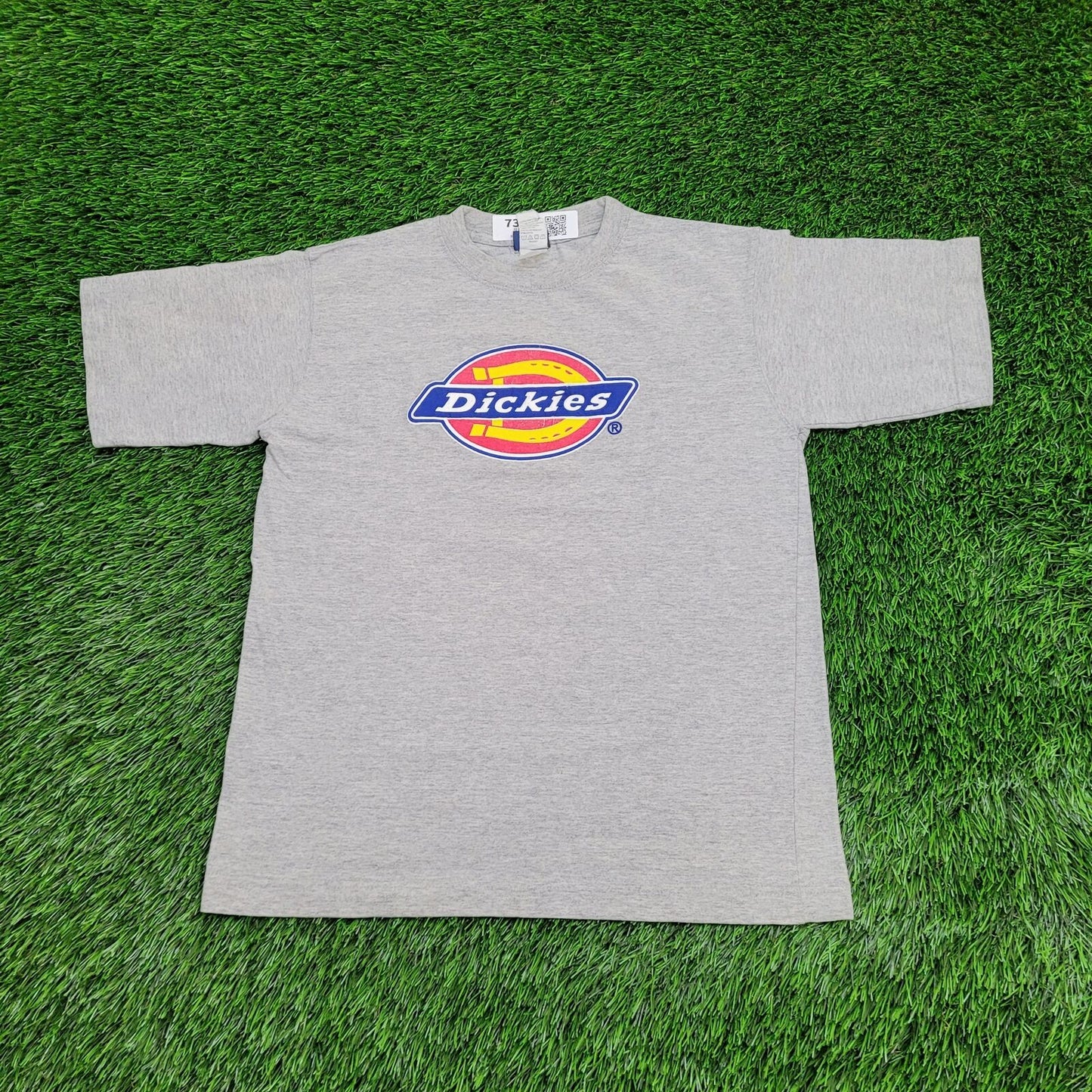 DICKIES Shirt Womens XS 17x22 Gray Spellout