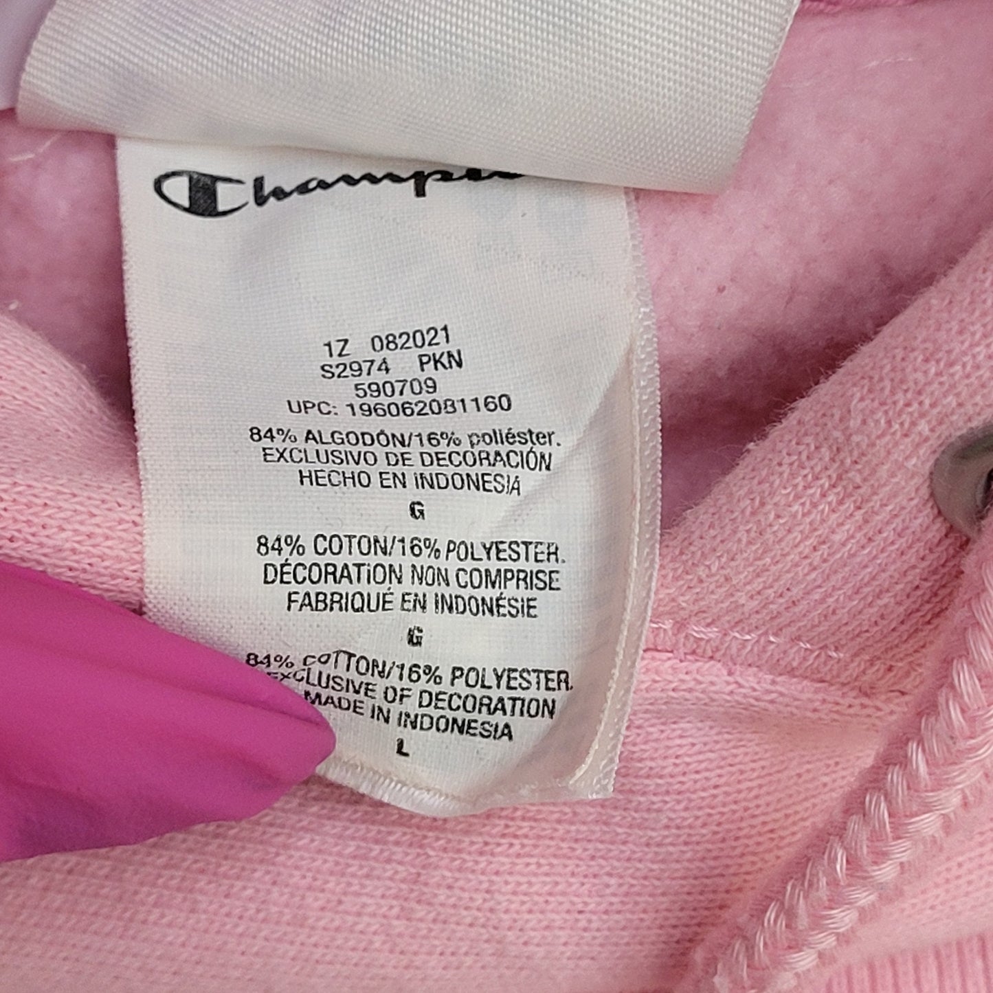 Champion x Candy-Land Hoodie Large 24x25 Pink Reverse-weave