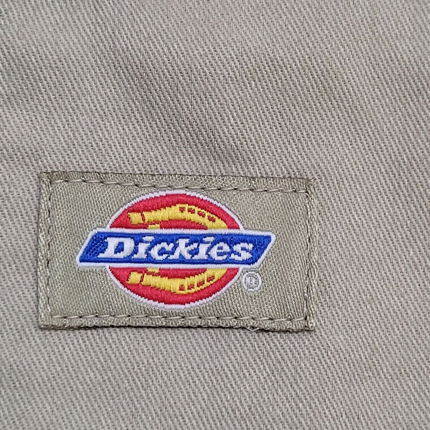 DICKIES Workwear Shirt Large 25x31 Tan Khaki Baggy