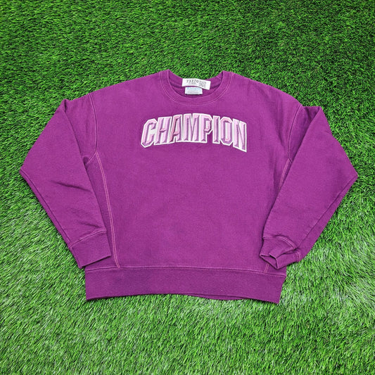 Vintage Y2K Champion Sweatshirt Womens Medium 20x21 Purple