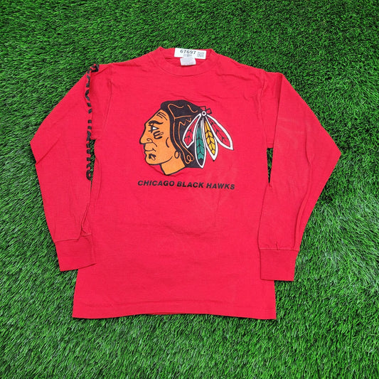 Chicago Blackhawks Shirt Womens XS 16x23 Red