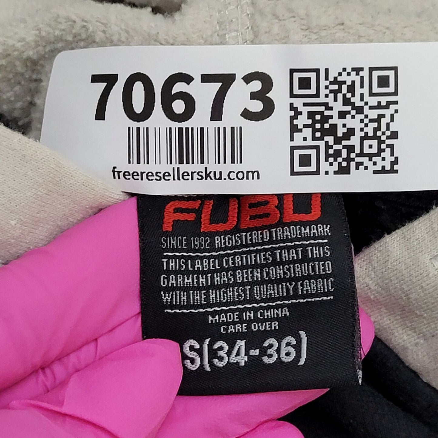 FUBU Colorblock Hoodie Small 20x24 Black Cream