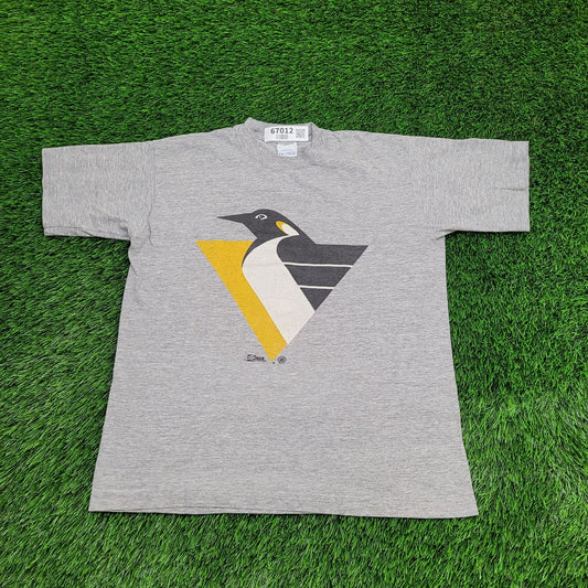 Vintage Pittsburgh Penguins Shirt Womens Medium 19x23 Gray