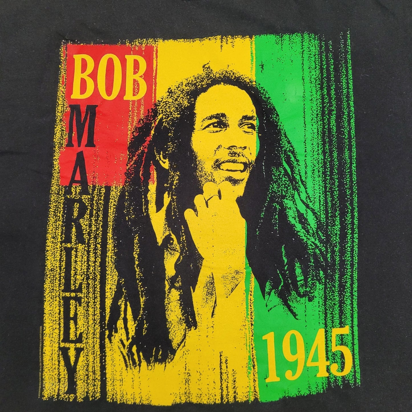 Bob-Marley Shirt Womens XL 21x27 Reggae Black