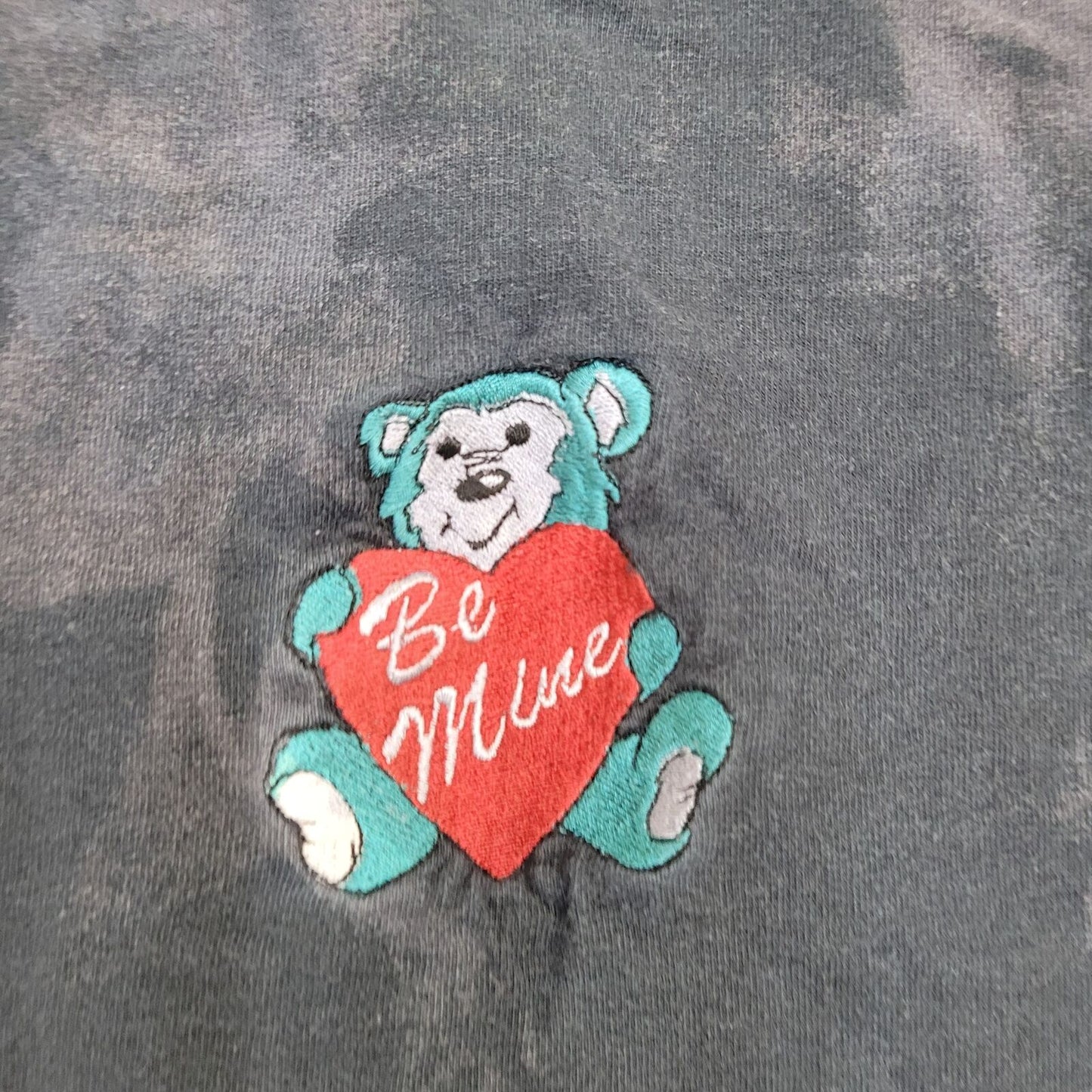 Vintage Teddy-Bear Love Shirt 2XL 24x28 Black Gray