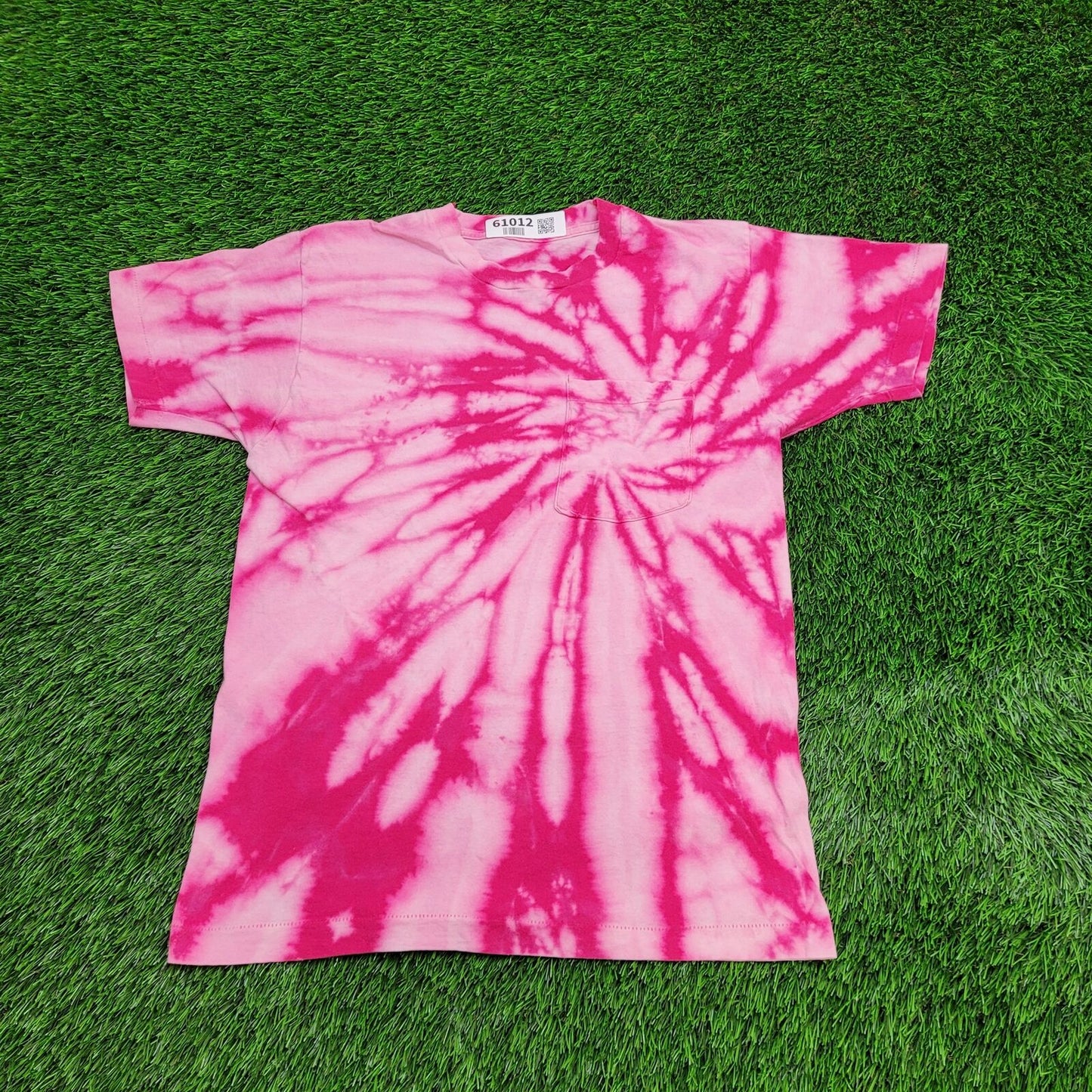 Vintage Spiral Tie-Dye Shirt Womens Medium 18x25 Pink USA