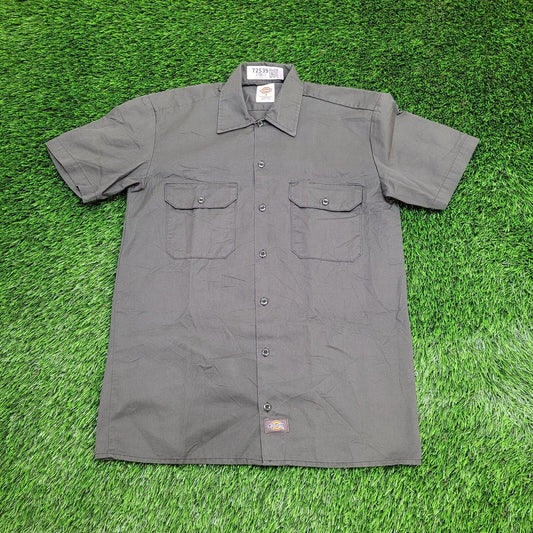 DICKIES Button Shirt Small 21x29 Baggy Green