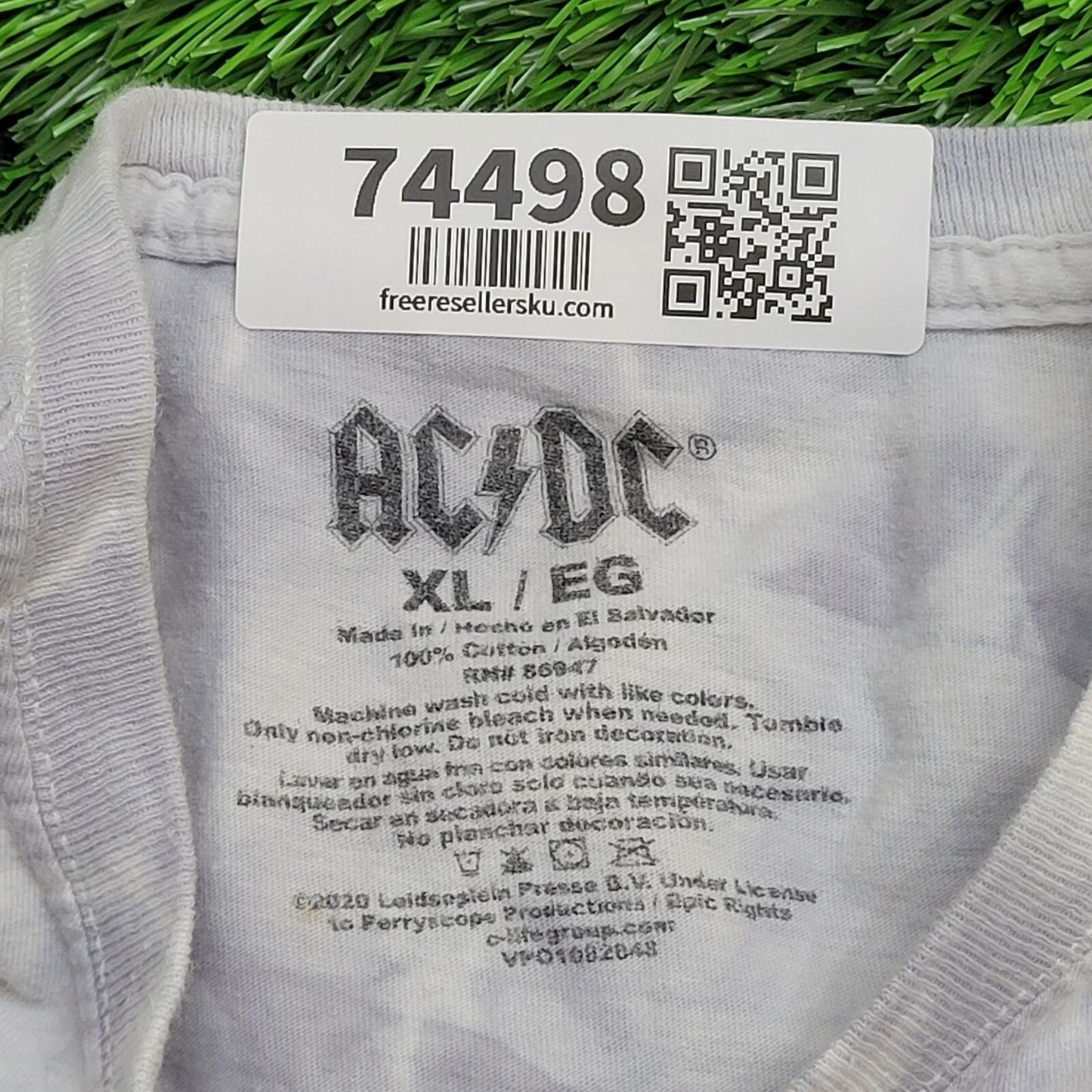 ACDC Shirt L/XL 22x28 Gray We-Salute-You