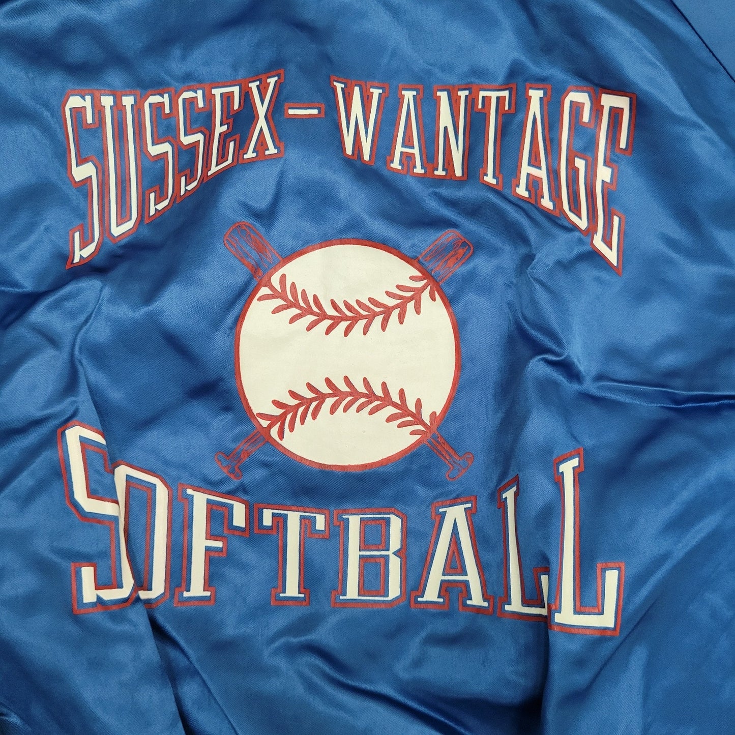 Vintage Sussex-Wantage Bomber Jacket Medium 22x24 Softball