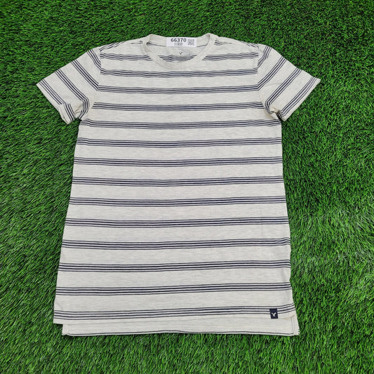 American-Eagle Stripes Shirt Small 18x26 Gray