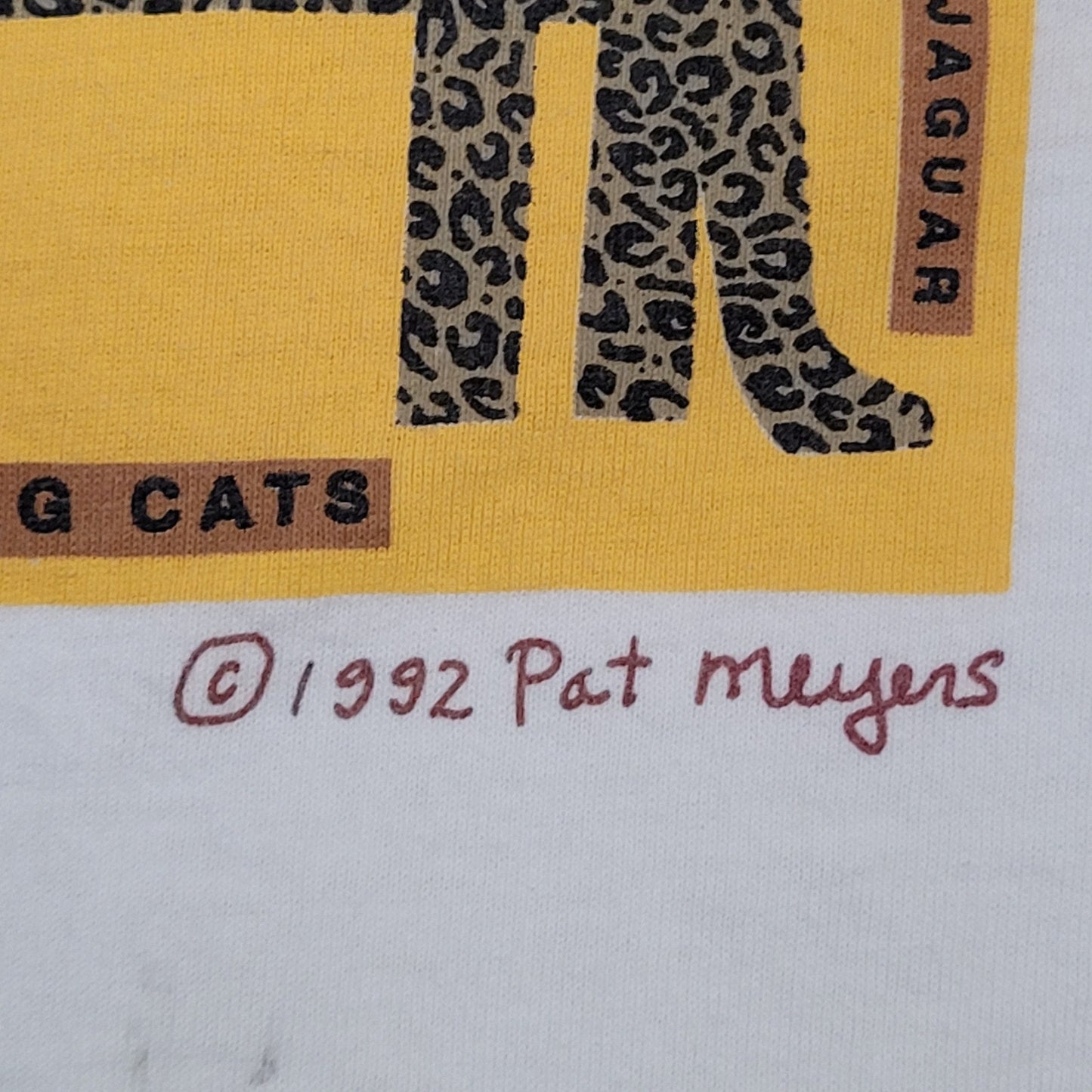 1992 Panthera Cats Shirt - Womens XL 23x28 Pat Meyers USA