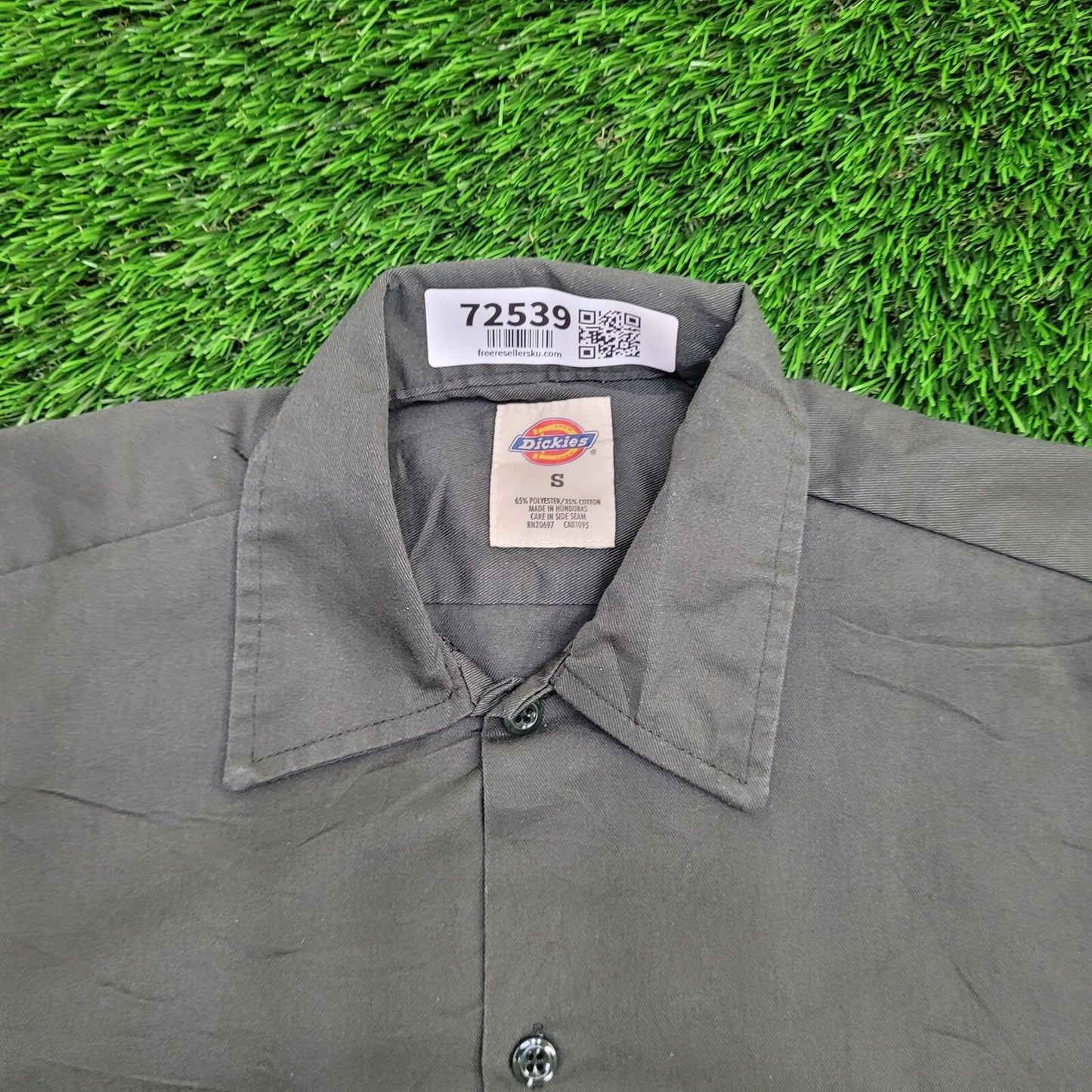 DICKIES Button Shirt Small 21x29 Baggy Green