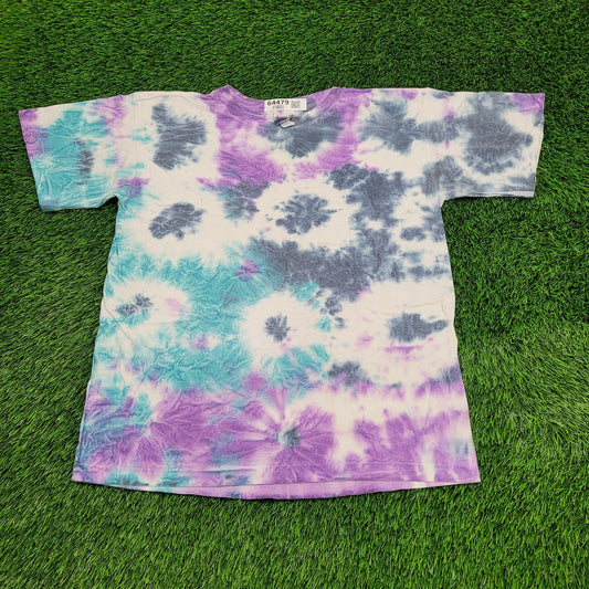 Crumpled Tie-Dye Shirt Womens XL 21x25 Purple