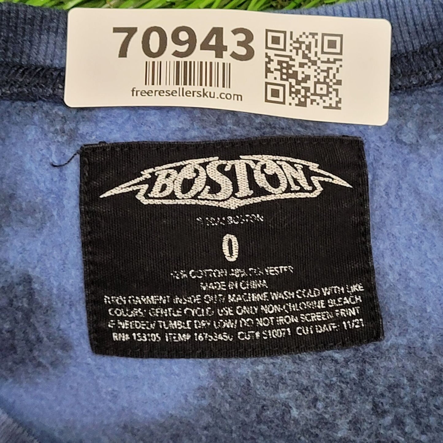 Boston Tour-77 Sweatshirt Womens 2XL 24x25 Blue Black