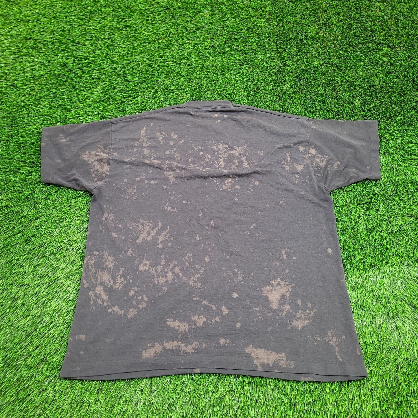 Faded Bleached Splatter Western Union Shirt XL 23x28 Black