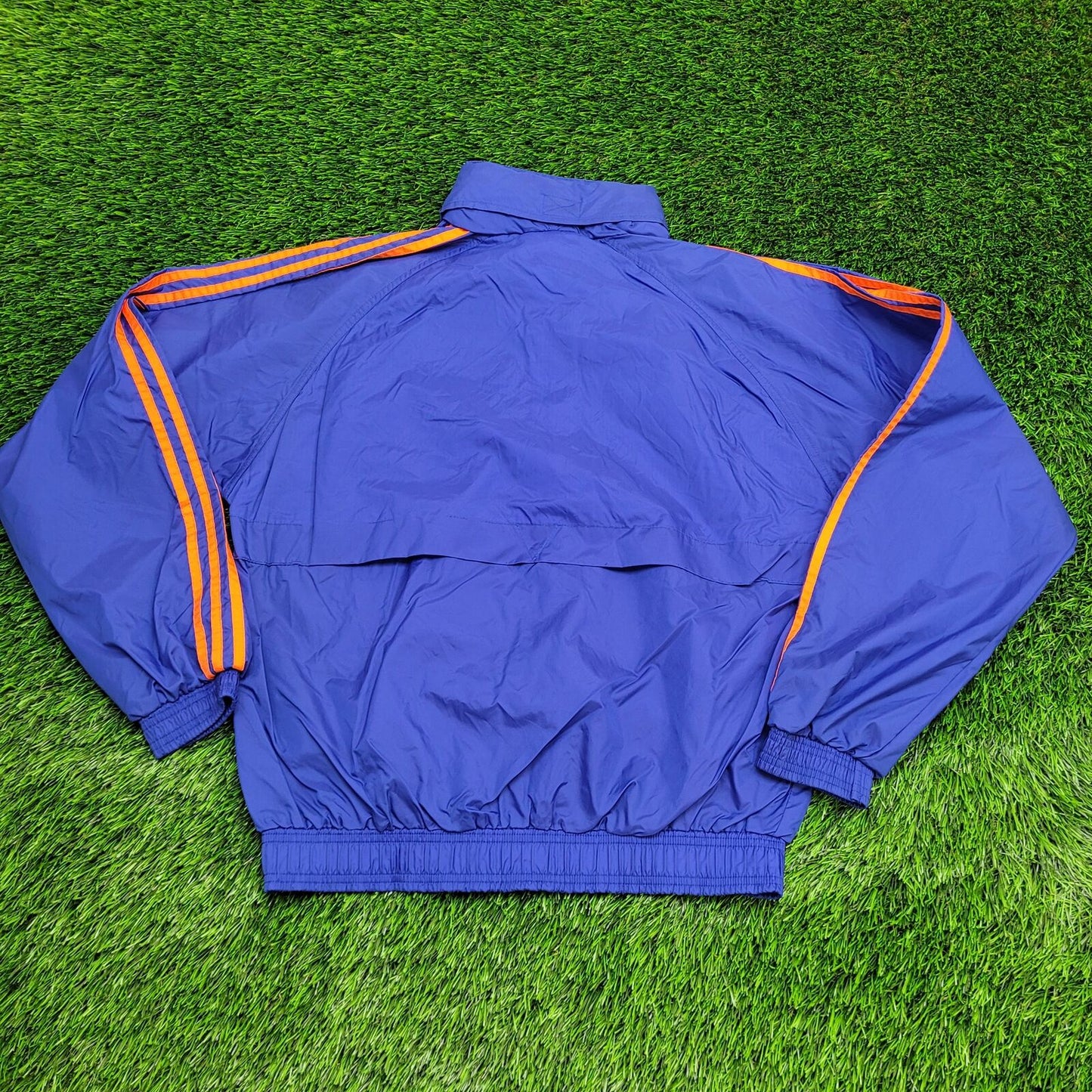 ADIDAS Windbreaker Jacket Small 22x25 Blue